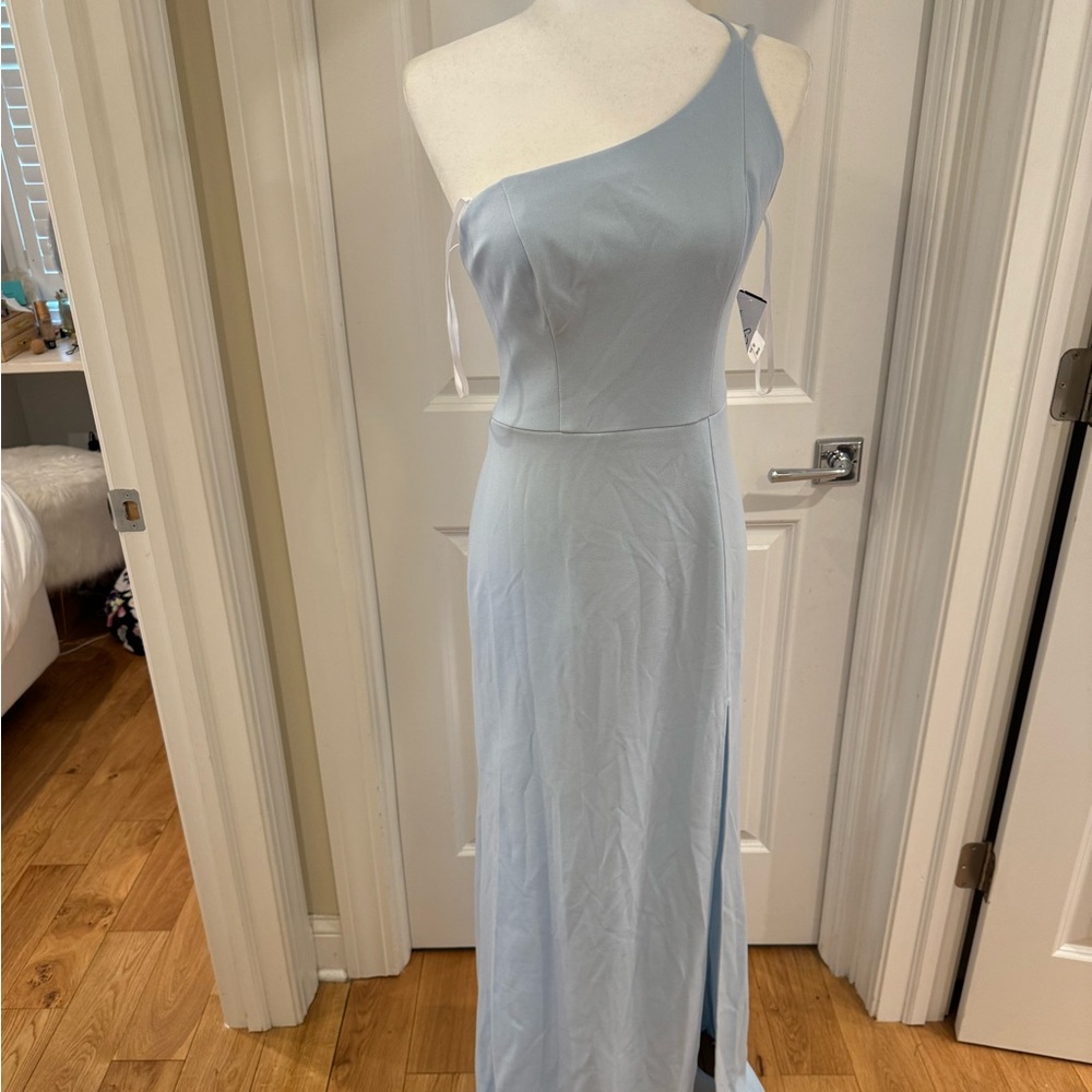 NWT blue slip strap dress
